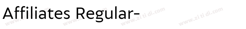 Affiliates Regular字体转换